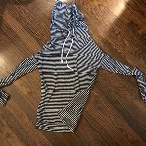 Striped T-shirt-Hoodie